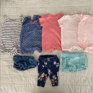 0-3 month bodysuit and bottoms bundle